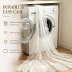 12 Pcs White Lace Table Runner 30x120 Inch Boho Lace Tablecloth - Image 4