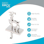 BIRDROCK HOME Christmas Stocking Holders for Mantle - Weighted Metal Hanger for Stockings & Holiday Decor - Sturdy Metal Hook for Fireplace, Staircase & Shelf - Non-Scratch Base - Reindeer - Image 2