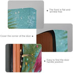 Pfrewn Christmas Decorations Door Cover Christmas Tropical Flamingo Palm Tree Crab Front Door Backdrop Banner Winter Holiday Garage Door Sign for Home Indoor Outdoor Party Supplies 36x98 in - Image 4