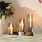 Shihanee 36 Pillar Candles,2.6'' X 4.7'', 5.9'', 7.9'',Smoke Gray,White - Image 5
