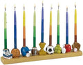 Rite Lite Hand Painted Resin Sports Hanukkah Menorah - Love of athletics - Features 9 games design - Perfect for every night of Chanukah Hanukkah by RiteLite