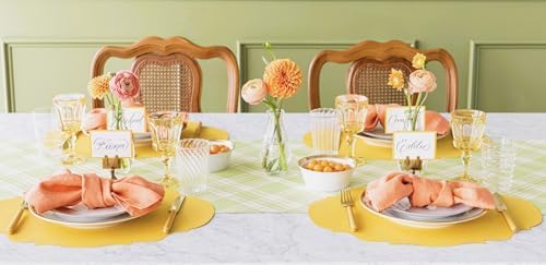 Green Plaid Paper Table Runner - Easter Spring Holiday Pattern for Parties or Weddings - Disposable Table Runner American Made - Image 4