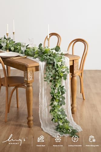 Ling's moment Green Artificial Flower Garland Wedding Arch 6 FT - Image 2