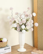 DuHouse 9pcs Artificial Flowers Faux Silk Pompon Mum - Image 4