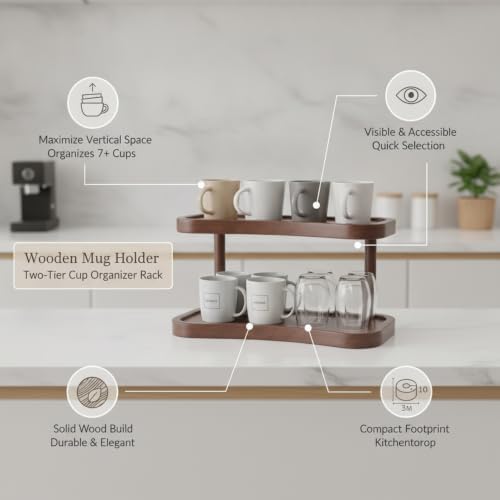 Two-Tier Wooden Tray, 1 PC - Image 4