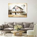 July 4th Patriotic Canvas Wall Art 4th of July USA Decorations Rustic Old Barn Artwork American Flag Painting Independence Day Home Decor 24x32in - Image 2