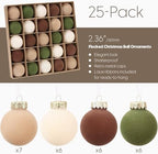Sea Team 25-Pack Flocked Velvet Christmas Ball Ornaments, Prairie Fall - Image 3