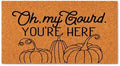 Funny Fall Doormat - Oh My Gourd You're Here Pumpkin Decor (24x36) 1796 by WoodByStu