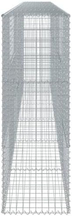 vidaXL Gabion Basket with Cover 236.2"x19.7"x59.1" Galvanized Iron - Image 6