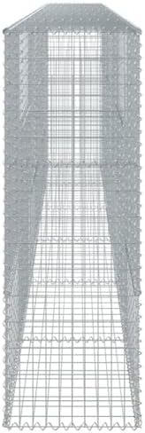 vidaXL Gabion Basket Galvanized Iron 236.2"x19.7"x59.1" - -, Tool-Free Assembly, Versatile Landscaping Use - Image 6