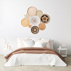 FillTouch 15 Pcs Boho Wall Basket Decor Wicker Woven Hanging Farmhouse - Image 4