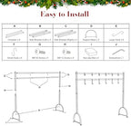 Housolution Christmas Stocking Holder Stand with 12 Hooks - Image 6