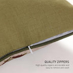 ISAENNE Elegant Linen Throw Pillow Cover,Set of 2,Diameter 16"-Estonia E - Image 4
