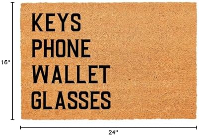 Funny Coir Doormat - Keys Phone Wallet Glasses Welcome Mat 23.7 x 15.7 inch - Image 3