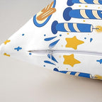 Erosebridal Blue Hanukkah Decorations Throw Pillow Covers 24X24 Set of 2 for Couch Bed Sofa Decor, Festival Holiday Pillow Covers, Menorah Seasonal Star Decorative Cushion Cases - Image 4