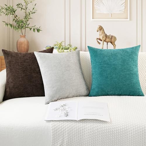 CaliTime Decorative Couch Throw Pillow Covers 26 X 26 Inches Coffee - Image 5