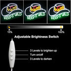 Keep It Wild Neon Sign Cowboy Hat LED Neon Light for Bedroom Man Cave Decor - Image 5