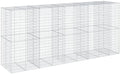vidaXL Gabion Basket with Cover 177.2"x39.4"x78.7" Galvanized Iron by vidaXL