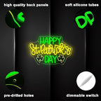 Happy St Patrick's Day Neon Sign, Dimmable Wall Decor LED Neon Light Green Holiday Theme Room Decor for USB Led Sign for Bedroom Living Room Wall Art Party Birthday Kids Room - Image 4