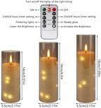 YOROXRG 24 Pack Halloween Decoration Flickering Flameless Candles, Battery Operated LED Candles for New Year, Home Decor, Parties, Wedding,Christmas(D2.2 x H 5" 6" 7") Grey - Image 6