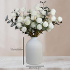 Large White Vase, Big Iron Vase for Long Stem Flowers, Modern Decor - Image 4