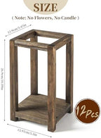 12Pcs Wooden Lanterns Wedding Centerpiece for Decorative, Rustic Candle Holder Decorative for Wedding Party, Flameless Candle Lantern for Valentine Wedding Table Decor - Image 2