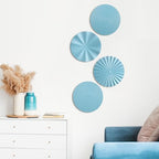 Hicarer 4 Pcs 12 Inch Blue Metal Wall Art Decor Modern Sunburst Decor - Image 4