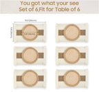 Placemats Set of 6 with 6 PCs Round Placemats and 6 PCs Table Mats - Image 2