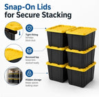27-Gallon Plastic Storage Bins with Snap-on Lids – 6-Pack - Image 5