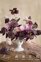 Ling's moment Purple Artificial Wedding Flowers Combo, Plum Lily, Deluxe - Image 2