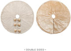 Glitzhome 48" D Reversible Christmas Tree Skirt, Large Faux Fox Fur/Korean Fleece Xmas Tree Skirt Mat for Christmas Home Party Holiday New Year Decorations - Image 6