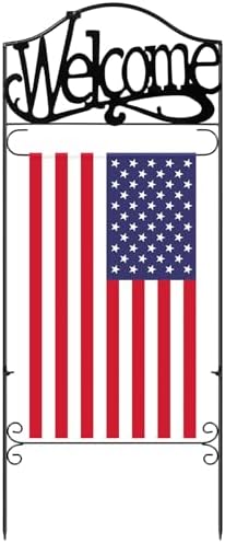 CroBlissful Garden Flag Stand Holder 39 x 16 for 911 Day, Welcome by CroBlissful