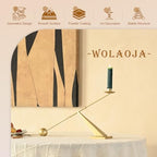 Modern Candle Holder Decor, Gold Decorative Tapered Candlestick Holders, Candle Holder for Living Room, Dining Table, Fireplace - Image 2