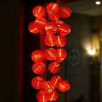 Red Lantern String Lights 19.6ft 40 LEDs Battery Operated with Remote Control Hanging Lanterns String Lights for Chinese New Year,Spring Festival,Wedding,Party Decoration,Christmas - Image 3
