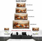 WAXWHELK Pumpkin Fall Canvas Wall Art, Autumn Thanksgiving Harvest Painting Pictures Rustic Farmhouse Artwork for Kitchen Living Room Bedroom Home Decor (16"x32") - Image 5