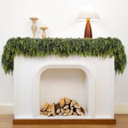 6ft Christmas Cedar Garland, Full Realistic Faux Pine Garlands by IDOGLIITTE