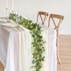 N&T NIETING 4 Pack Artificial Eucalyptus Garland with Lights, 6FT Artificial Greenery Summer Garlands, Battery Operated Twig Vine for Room Stairs Mantle Wedding Holiday Decoration Indoor Outdoor - Image 6