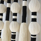 Macrame Wall Hanging Boho Spherical Tassels Geometric Decor 15.7"W*39"L - Image 7