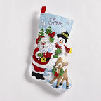 Bucilla, Santa's Gathering, Felt Applique Christmas Stocking, 18", 89308E - Image 2