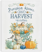 Stupell Industries Autumnal Fall Pumpkins, 16 x 20 Inch Canvas Wall Art by StupellIndustries