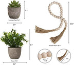 Houmury Rustic Farmhouse Tiered Tray Set with Succulent & Plant - Home Decor for Kitchens (Set of 8 Without Trays) - Image 4