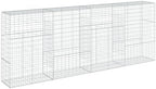 vidaXL Gabion Basket with Cover 157.5"x19.7"x59.1" Galvanized Iron - Image 7