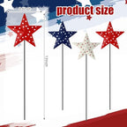 Pickmesh 6 Pcs 12" H Valentine Heart Metal Yard Stakes Vintage Garden - Image 2