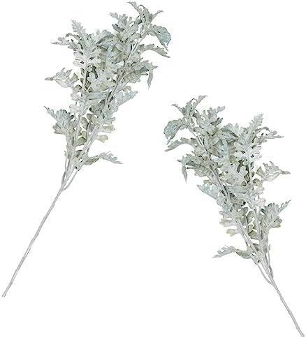 Factory Direct Craft Group of 2 Artificial Dusty Miller Sprays Fake Greenery for Summer Arrangements and Everyday Displays - 29 Inches - Image 5