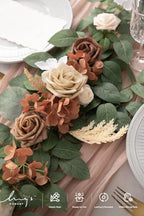 Ling's moment 5 FT Brown Artificial Flower Garland - Image 3