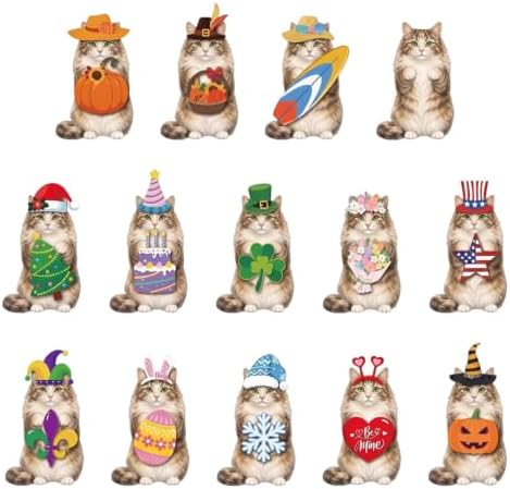 Magnetic Wooden Animal Figurine Interchangeable Holiday Decor (W) by Unknown