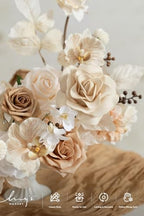 Ling's moment Artificial Wedding Fall Flowers Deluxe Combo, Tawny Beige - Image 3