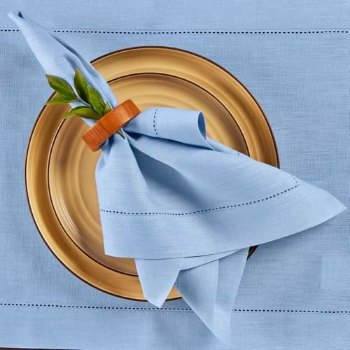 Solino Home 100% Pure Linen Napkins Cornflower Blue, 20 x 20 in, Set of 4 - Image 2
