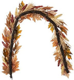 Glitzhome 6FT Fall Garland - Autumn Artificial Sorghum Garland for Mantle, Garlands Decoration for Wedding Party Thanksgiving Dinner Fireplace Door Frame Doorway Backdrop Decor - Image 7