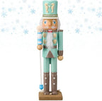 Blosssound 15" Christmas Ocean Nutcracker Decor Wooden Shell Seahorse Decor by Blosssound